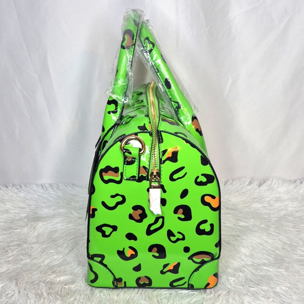 Leopard Print Vegan Leather Boston Bag & Wallet ๐๐๐ - Picture 8 of 15
